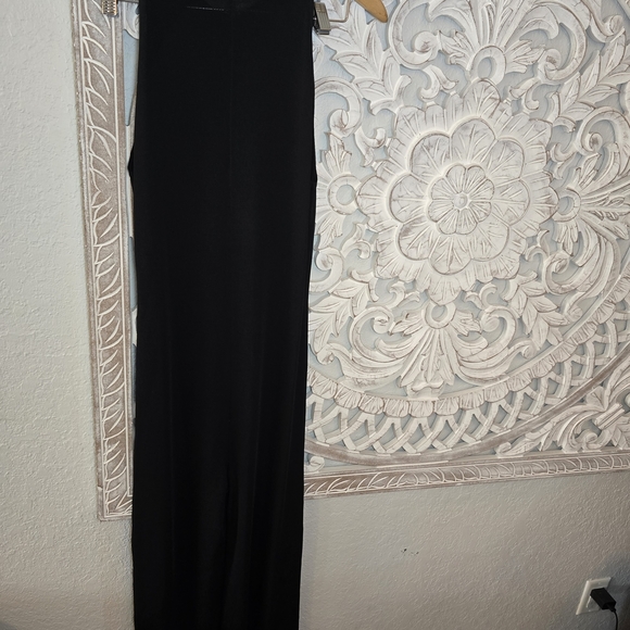 Zara Women's Black Textured Wide Leg Sleeveless Jumpsuit Gold Accent M - Picture 5 of 8